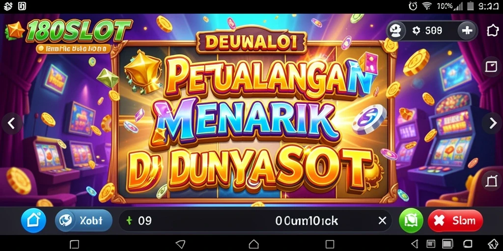 Gameplay 180SLOT menampilkan petualangan slot yang mendebarkan.