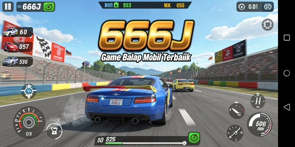 Gameplay balap mobil yang mendebarkan dan menantang.
