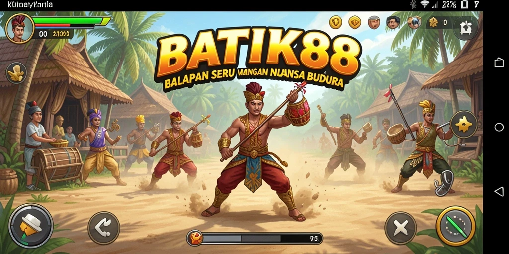 Tampilan screenshot utama BATIK88 menunjukkan aksi balapan yang dinamis dan warna-warni.