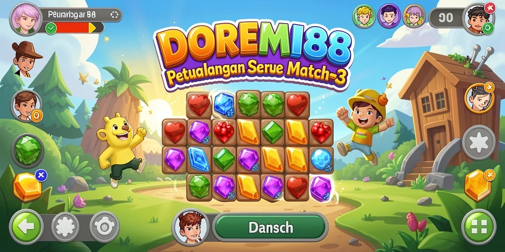 Tampilan gameplay DOREMI88 yang seru dan penuh warna.