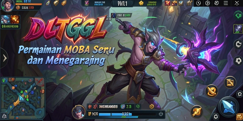 Screenshot gameplay DULTOGEL dengan aksi seru dalam pertempuran MOBA.