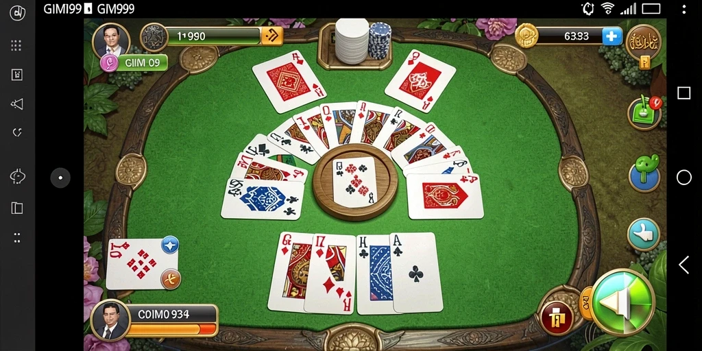 Tampilan gameplay seru dari GIM999 saat bermain Gaple.