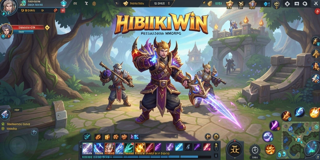 Tampilan gameplay HIBIKIWIN yang menakjubkan di dunia MMORPG.