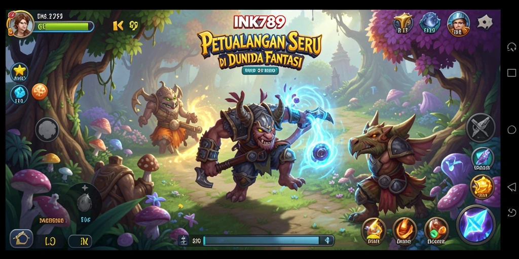 Screenshot INK789 menampilkan aksi seru dalam quest petualangan.