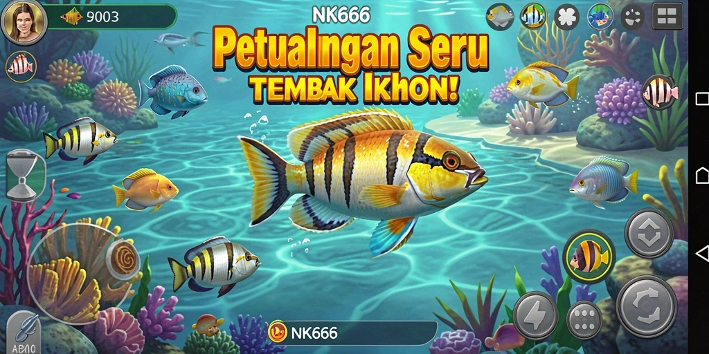Gameplay seru di NK666 dengan aksi menembak ikan.