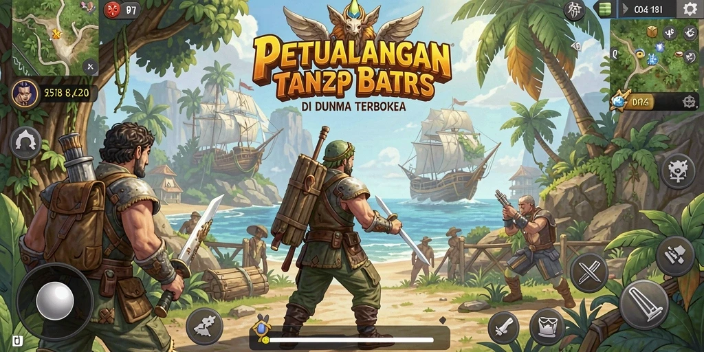 Tangkapan layar menampilkan aksi seru dalam dunia terbuka.