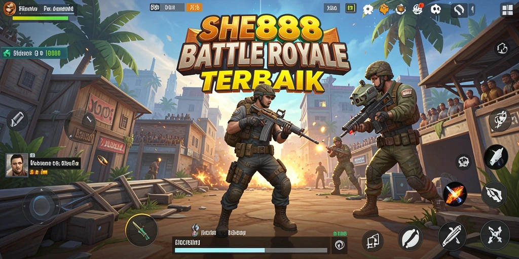 Gameplay seru di arena Battle Royale SHE888.