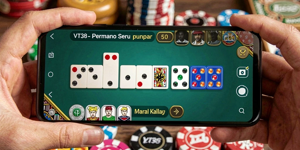 Screenshot gameplay VT38 yang menunjukkan keseruan permainan domino.